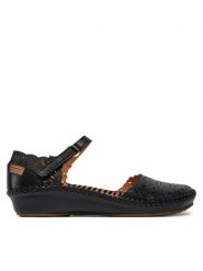 Pikolinos Półbuty Puerto Vallarta 655-0906 Czarny. Czarne czółenka damskie Pikolinos, bez wzorów, ze skóry, bez obcasa, na koturnie, bez zapięcia. Za 489.99 zł.