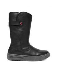 Rieker Kozaki CEO-L2580-00 Czarny. Czarne kozaki damskie Rieker, ze skóry, bez obcasa, na płaskiej podeszwie, bez zapięcia. Za 399.99 zł.