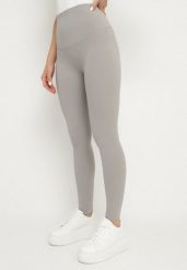 Jasnoszare Klasyczne Legginsy z Wysokim Stanem Melio. Szare legginsy damskie Born2be, l, bez wzorów, z jeansu. Za 44.99 zł.