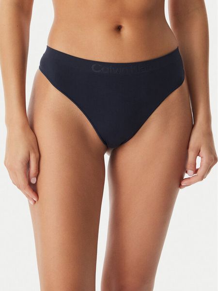 Calvin Klein Underwear Stringi LV00QD3958 Granatowy. Niebieskie stringi Calvin Klein Underwear, bez wzorów, z syntetyku. Za 79.99 zł.