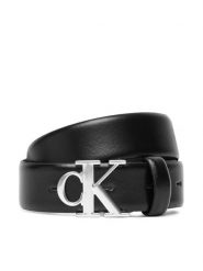 Calvin Klein Pasek Damski LV04F7054G Czarny. Czarne paski damskie Calvin Klein, bez wzorów, ze skóry. Za 179.99 zł.