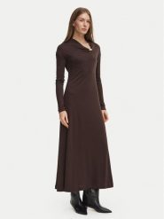 BOSS Sukienka codzienna 50568606 Brązowy Regular Fit. Brązowe sukienki damskie Boss, bez wzorów, z lyocellu, bez ramiączek. Za 1,349.00 zł.
