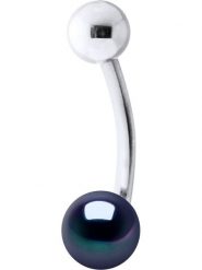Pearline Srebrny kolczyk z perłą do piercingu rozmiar: onesize. Niebieskie kolczyki damskie Pearline, z perłą, srebrne. Za 245.96 zł.