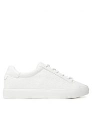 Calvin Klein Sneakersy Vulc Lace Up Mono Pu HW0HW02573 Biały. Białe obuwie sportowe damskie Calvin Klein, ze skóry, bez zapięcia. Za 369.99 zł.