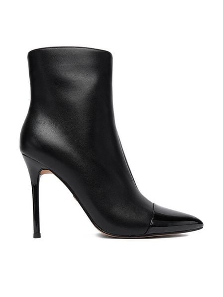Nine West Botki CEO-MAYA-01 Czarny. Czarne botki damskie Nine West, z materiału, bez obcasa, na szpilce, bez zapięcia. Za 179.99 zł.