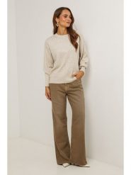 Soft Cashmere Sweter w kolorze beżowym rozmiar: 38/40. Brązowe swetry klasyczne damskie Soft Cashmere, bez kołnierzyka. Za 152.99 zł.