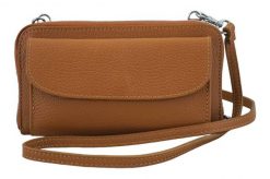 Listonoszka portfel skórzany BARBERINI'S 909-12 j. brązowy. Brązowe shopper bag Barberinis, bez wzorów, ze skóry, przez ramię, duże, bez dodatków. Za 103.99 zł.
