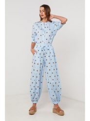 Lin Passion Spodnie materiałowe w kolorze błękitnym rozmiar: 40/42. Niebieskie spodnie materiałowe damskie Lin Passion, bez wzorów, z bawełny. Za 108.99 zł.