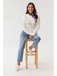 TATUUM Bluza w kolorze białym rozmiar: L. Białe bluzy damskie TATUUM, l, bez wzorów, bez kaptura. Za 142.95 zł.