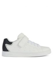 Geox Sneakersy J Eclyper J36LSA 000BC C0404 S Biały. Białe buty sportowe chłopięce Geox, ze skóry, bez zapięcia. Za 189.99 zł.