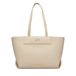 Torebka Armani Exchange. Brązowe shopper bag Armani Exchange, bez wzorów, bez dodatków. Za 654.99 zł.