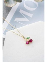 Lodie Silver Pozłacany naszyjnik z zawieszką - dł. 42 cm rozmiar: onesize. Szare naszyjniki damskie Lodie Silver, z cyrkonią, pozłacane. Za 95.99 zł.