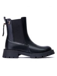 Foreverfolie Sztyblety w kolorze czarnym rozmiar: 37. Czarne botki damskie Foreverfolie, sportowe, bez obcasa, bez zapięcia. Za 147.14 zł.