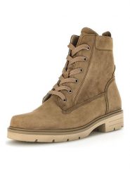 Gabor Skórzane botki w kolorze khaki rozmiar: 39. Brązowe botki damskie Gabor, eleganckie, bez obcasa, bez zapięcia. Za 254.74 zł.
