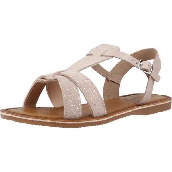 Sandały GEOX J SANDAL EOLIE G. Rose. Czerwone sandały damskie Geox, bez wzorów, bez obcasa, bez zapięcia. Za 222.00 zł.