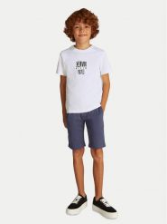Calvin Klein Jeans T-Shirt Good Level IB0IB02456 Biały Regular Fit. Białe t-shirty i koszulki chłopięce Calvin Klein Jeans, bez wzorów, z bawełny, bez kołnierzyka, bez ramiączek. Za 69.99 zł.