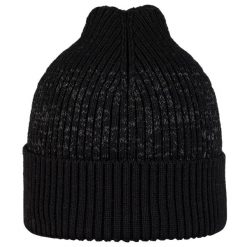 Czapka zimowa Buff Merino Active Beanie - solid black. Czarne czapki damskie Buff, na zimę, bez wzorów, z wełny. Za 179.99 zł.