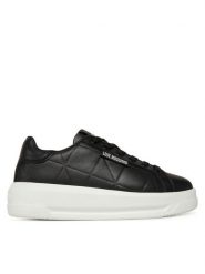 LOVE MOSCHINO Sneakersy JA15335G0NIEC00A Czarny. Czarne obuwie sportowe damskie Love Moschino, ze skóry, bez zapięcia. Za 709.99 zł.