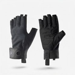 Rękawiczki na via ferrata Crag Black Diamond. Czarne rękawiczki damskie Black Diamond, bez wzorów. Za 89.99 zł.