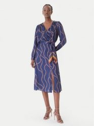 Rinascimento Sukienka koktajlowa CFC0128008003 Granatowy Regular Fit. Niebieskie sukienki damskie Rinascimento, bez wzorów, z syntetyku, wizytowe, bez ramiączek. Za 699.99 zł.