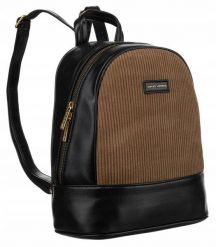 Plecak damski David Jones 6877-3 khaki. Brązowe plecaki David Jones, bez wzorów, ze skóry. Za 137.99 zł.