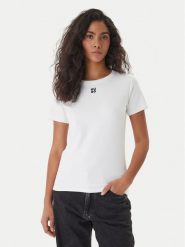 HUGO T-Shirt Deloris 50512002 Biały Regular Fit. Białe t-shirty damskie Hugo, l, bez wzorów, z bawełny, bez kołnierzyka. Za 229.99 zł.