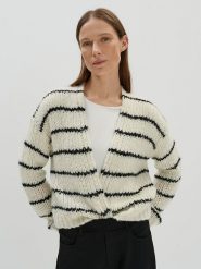 Someday Kardigan "Talvia" w kolorze beżowo-czarnym rozmiar: M. Brązowe kardigany damskie someday., m, bez wzorów, z wełny. Za 239.99 zł.