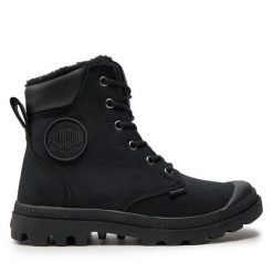 Trapery Palladium. Czarne trapery damskie Palladium, bez zapięcia. Za 839.99 zł.