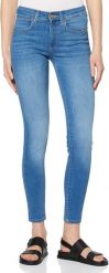 WRANGLER SKINNY BLUE POWDER W28KLA15L 112128304. Niebieskie rurki damskie Wrangler, bez wzorów, z jeansu. Za 199.99 zł.