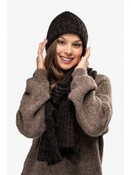 Awama Czapka w kolorze brązowym rozmiar: onesize. Brązowe czapki damskie Awama, bez wzorów, z wełny. Za 97.99 zł.