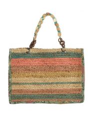 BLE Torebka w kolorze jasnobrązowo-zielonym - 35 x 30 x 15 cm rozmiar: onesize. Brązowe torebki klasyczne damskie BLE, z bawełny, bez dodatków. Za 147.31 zł.