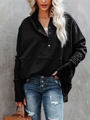 Milan Kiss Bluza w kolorze czarnym rozmiar: M. Czarne bluzy damskie Milan Kiss, m, bez wzorów, bez kaptura. Za 136.13 zł.
