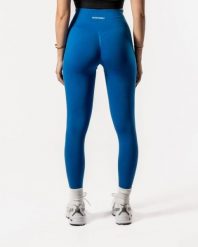 Damskie legginsy bezszwowe z wysokim stanem na fitness – niebieski. Niebieskie legginsy damskie AESTHETIC WOLF, l, bez wzorów, z dzianiny. Za 269.99 zł.
