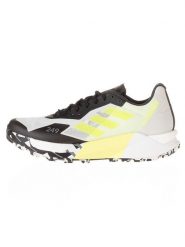 Adidas Buty "Terrex Agravic Ultra" w kolorze biało-żółto-czarnym do biegania rozmiar: 38 2/3. Białe obuwie sportowe damskie Adidas, bez zapięcia, do biegania. Za 342.60 zł.