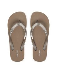 Calvin Klein Japonki Flatform Flip Flop Met Tpu HW0HW03120 Złoty. Żółte klapki damskie Calvin Klein, bez wzorów, z syntetyku, bez obcasa, bez zapięcia. Za 189.99 zł.