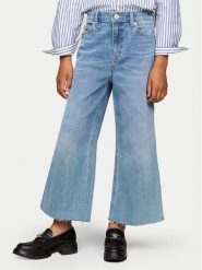 Tommy Hilfiger Jeansy KG0KG08145 Niebieski Wide Leg. Niebieskie jeansy dziewczęce Tommy Hilfiger, bez wzorów, z bawełny. Za 179.99 zł.