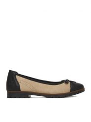 Rieker Baleriny 45358-60 Beżowy. Brązowe balerinki damskie Rieker, bez wzorów, z materiału. Za 319.99 zł.