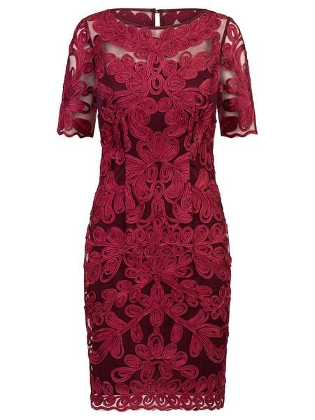 APART Sukienka w kolorze bordowym rozmiar: 42. Czerwone sukienki damskie Apart, bez wzorów, z koronki, bez ramiączek. Za 462.29 zł.