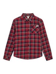 Guess Koszula L6BH02 W4107 Czerwony Regular Fit. Czerwone koszule chłopięce Guess, z aplikacjami, z bawełny, bez kołnierzyka, bez ramiączek. Za 199.99 zł.