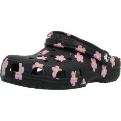Sandały CROCS CLASSIC FLOWER CLOG Czarny. Czarne sandały damskie Crocs, bez wzorów, z syntetyku, bez obcasa, bez zapięcia. Za 238.99 zł.