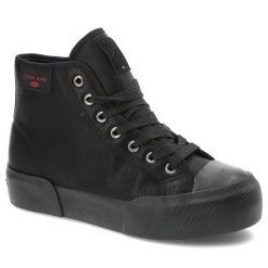 Czarne Sneakersy Cross Jeans Ocieplane Buty Damskie. Czarne obuwie sportowe damskie Cross Jeans, na wiosnę, z jeansu, bez zapięcia. Za 139.00 zł.
