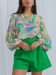 LA Angels Bluzka ze wzorem rozmiar: M. Bluzki damskie LA Angels, m, bez wzorów, bez kołnierzyka, bez ramiączek. Za 126.99 zł.