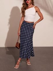 Milan Kiss Spódnica w kolorze granatowym rozmiar: L. Niebieskie spódnice damskie Milan Kiss, l, bez wzorów, maxi. Za 179.95 zł.