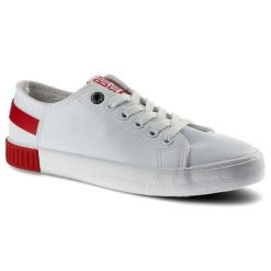 Białe Trampki Big Star Damskie Stylowe Półbuty. Czerwone trampki damskie Big Star, bez wzorów, z jeansu, bez zapięcia. Za 82.99 zł.