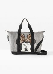 Torba weekender Myszka Miki. Szare torebki klasyczne damskie bonprix, bez dodatków. Za 147.99 zł.