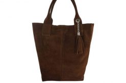 Shopper bag skórzany BARBERINI'S brązowy 375/8-6. Brązowe shopper bag Barberinis, bez wzorów, ze skóry, bez dodatków. Za 199.99 zł.