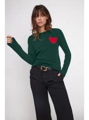 Maison Héritage Cashmere Kaszmirowy sweter w kolorze ciemnozielonym rozmiar: S. Zielone swetry klasyczne damskie Maison Héritage Cashmere, s, z kaszmiru, bez kołnierzyka. Za 569.68 zł.