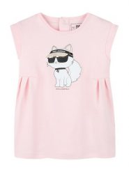 Karl Lagerfeld Kids Sukienka codzienna Z30510 M Różowy Regular Fit. Czerwone sukienki dziewczęce Karl Lagerfeld Kids, bez wzorów, z bawełny, bez ramiączek, proste. Za 189.99 zł.