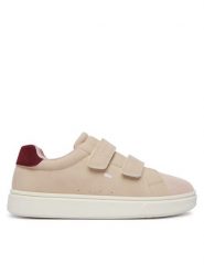 Tommy Hilfiger Sneakersy Low Cut Velcro Sneaker T1A9-35062-0315 S Beżowy jasny. Brązowe buty sportowe dziewczęce Tommy Hilfiger, ze skóry, bez zapięcia. Za 309.99 zł.