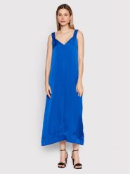 DKNY Sukienka codzienna P2DBTN10 Niebieski Regular Fit. Niebieskie sukienki damskie DKNY, bez wzorów, z syntetyku, bez ramiączek. Za 339.99 zł.